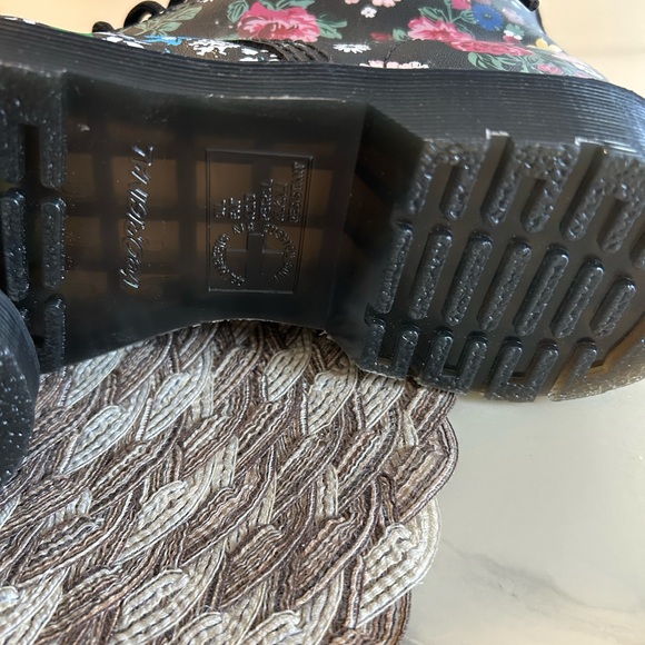 Dr. Martens Black Floral Lace-Up Boots - Picture 7 of 10